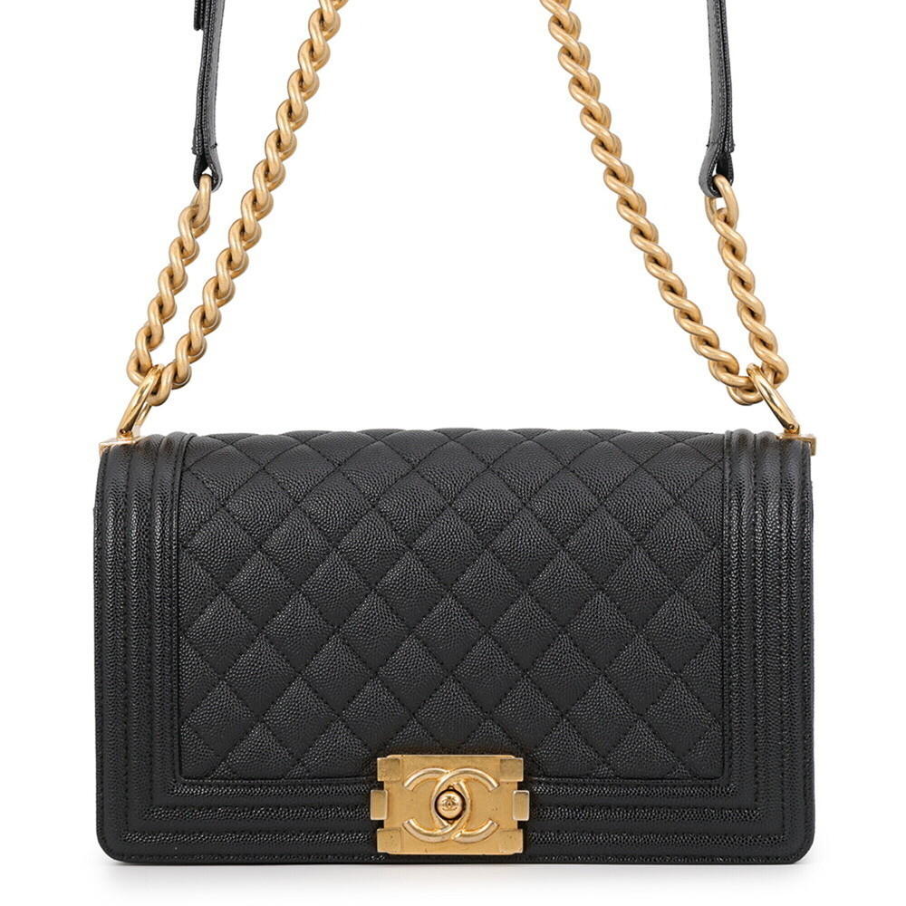 Chanel Chain Shoulder Bag Boy Coco Mark A67086 CHANEL Handbag Black Women's